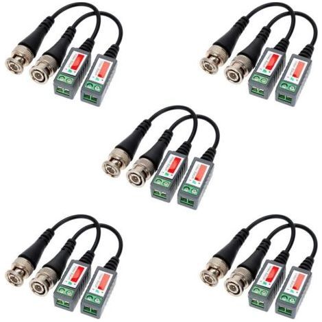 10pcs video balun transmitters utp cable cat.5 bnc 600 metres pour camera dvr-a2 Autre accessoire de vidéosurveillance (1/4)