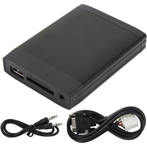 Adaptateur audio Bluetooth pour voiture, prend en charge les entrées USB, carte SD et AUX, compatible avec les changeurs de CD 206, 307, 406, 607 et 807. (1/5)