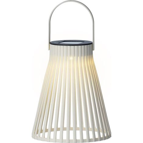 Lanterne solaire en plastique blanc