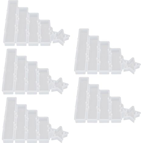 Moule en silicone cristal pour savon artisanal (lot de 5) - Outil de décoration pour l'aromathérapie