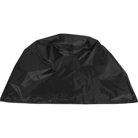 Funda redonda impermeable para parrilla de gas de 56 x 71 cm [Protección contra el polvo y la lluvia para parrillas de gas] + Conjunto de poliéster con doble costura + Negro (1/5)
