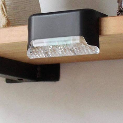 Lampes solaires d'extérieur pour terrasse, escaliers, clôtures et patios. Étanche, à LED, lumière blanche. (1/4)