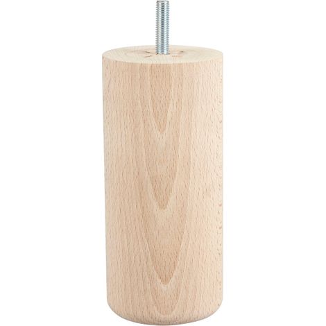 Pata de cama cilíndrica de haya natural, 15 cm de alto x 6,8 cm de diámetro CIME CIME (1/2)
