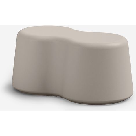 Panca 2 posti da giardino design in polietilene resistente Peanut - Beige (1/4)