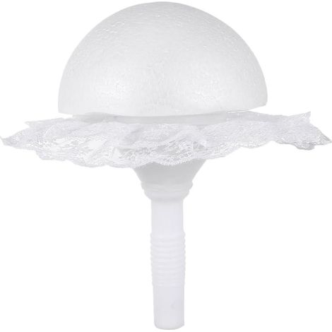 Support en Mousse Demi-sphère pour Bouquet de Mariée Dentelle Blanche, Résistant Arrangement Floral Lors de Fête de Fiançailles (1/5)