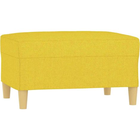 vidaXL Reposapiés de tela amarillo claro 70x55x41 cm (1/2)