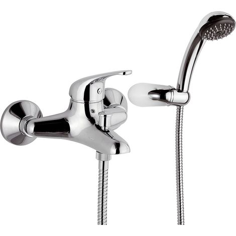 Rubinetto Miscelatore Monocomando Vasca Esterno Doccetta in Ottone Mariani Epic Cromato (1/2)