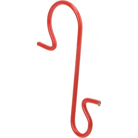 Weihnachts-S-Haken, 50 Stück, Ornament-Haken, S-förmige Kleiderbügel, Weihnachtsbaum-S-Haken, Partydekorationen (rot) (1/5)