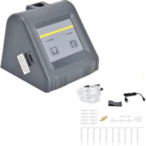 Kit d'irrigation goutte à goutte avec programmateur d'arrosage intelligent et connexion Wi-Fi, modes automatique et manuel. (1/5)