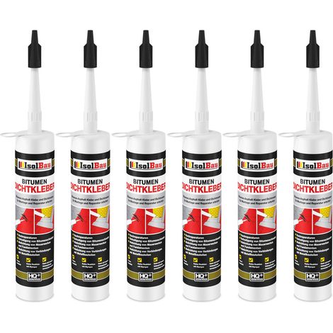 Bitumenkleber 6 x 310 ml Dichtstoff Dachdicht Bitumen Dichtmasse Schindelkleber (1/2)