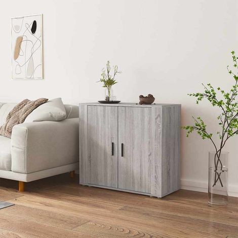 Buffet - Armoire de rangement Enfilade Sonoma gris 80x33x70 cm Bois d'ingénierie BV328191 - BonneVie (1/5)