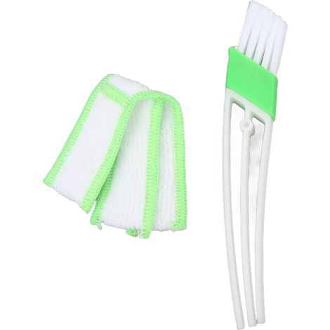 Cepillo de limpieza para coche - Esponja y cepillo doble para rejillas de ventilación, teclados y persianas - 3 brazos lavables y eficaces - Kit de limpieza para el interior del coche (1/5)