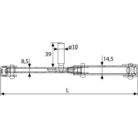 Bras de projection pour persienne longueur 500mm gauche - TORBEL - B0360616