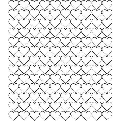 Adesivi a forma di cuore per San Valentino, 2 cm, 130 pezzi, bianco lucido