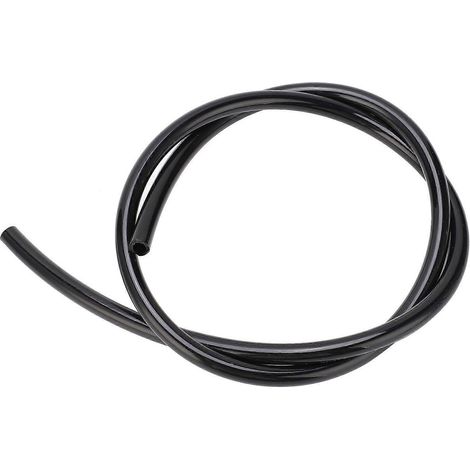 Tuyau pneumatique flexible pour compresseur d'air, en TPU (TPU1065), pour produits chimiques, carburants et huiles. Diamètre extérieur : 10 mm  diamètre intérieur : 6,5 mm  noir  lot de 1.