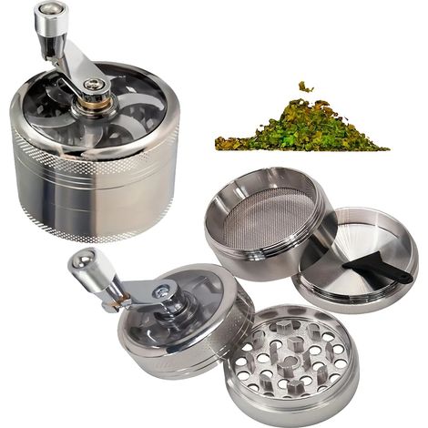 Molinillo de especias, acero inoxidable, diseño ecológico, color plata. (1/2)