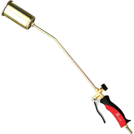 Cannello per saldatura a gas propano, bruciatore in acciaio zincato con regolatore di fiamma, pistola per guaina e sverniciatura - Lunghezza 60 cm (1/5)