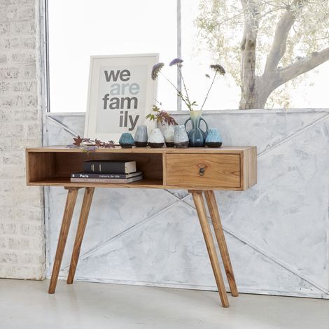 Console en mindi massif 120 cm