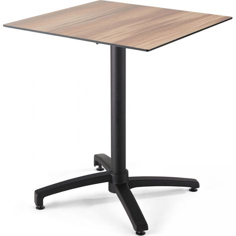 Table de jardin 70 cm inclinable chene foncé (1/5)