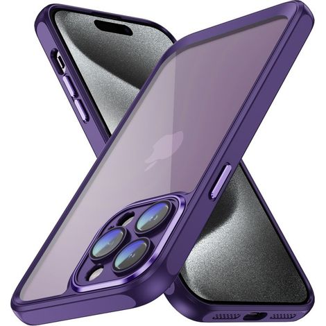 Custodia per iPhone 15 Pro Max, protezione antiurto, viola scuro (1/5)