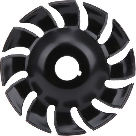 Disque de sculpture pour meuleuse, lame de coupe bois noire 90x16 mm, 12 dents, outil de travail du bois (1/5)