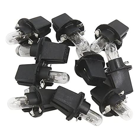 Lot de 10 ampoules T5 LED 12V 1,2W – Jaune clair pour tableau de bord – Matériau plastique – Dimensions 13x23mm (1/4)