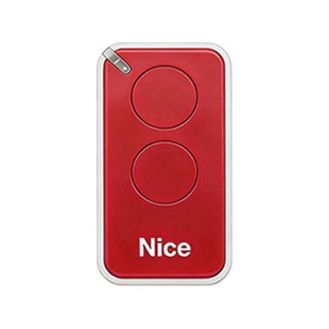 Kompatibel mit der Nice INTI2B 433,92 MHz, 2-Kanal-Fernbedienung für Tor- und Garagentor-Automatisierungssysteme, rot