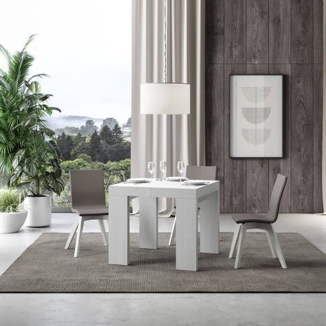 Tavolo ROXELL 90x90 allungabile a 246 cm Bianco Frassino (1/5)