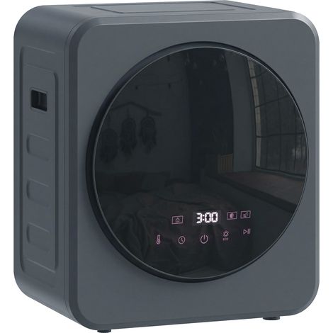 HOMCOM 800W Compact Dryer Machine, 4 kg Small Vented Tumble Dryer, Grey