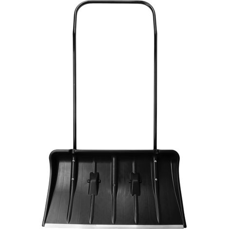 Schneeschieber ANSNOW F9, 780x420 mm, Schneeschaufel mit Griff, mit zwei Rädern, Schneeräumer, Farbmix, DEMONTIERT