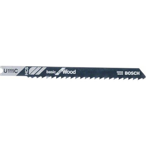 Bosch 3x Stichsägeblatt U 111 C Basic for Wood - 2608630566