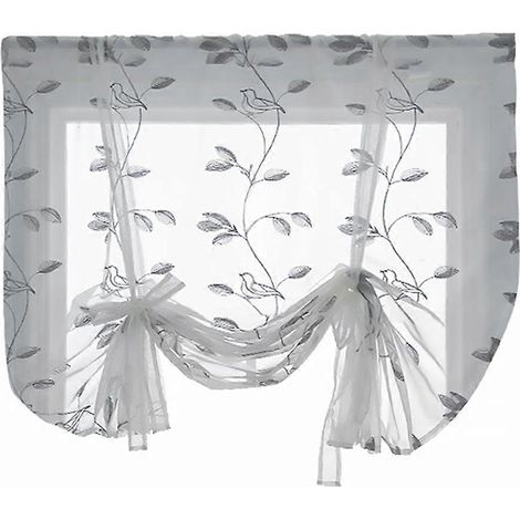 Rideau transparent en maille (1 pièce), rideau de séparation simple, rideau voilage pour la maison-140x80cm-White