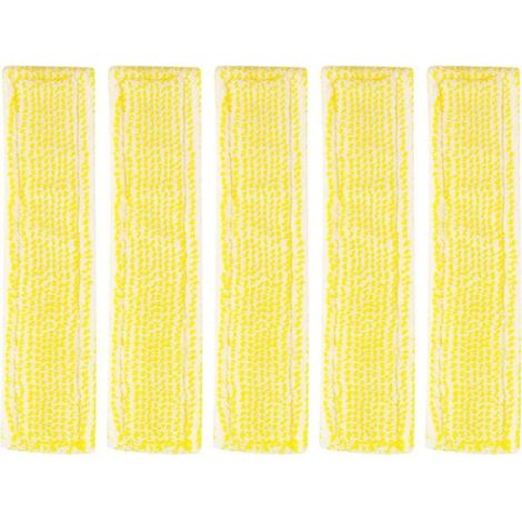 Lot de 5 Tampons de Remplacement en Microfibre Compatibles avec Karcher WV 2 Premium (Plus), WV 5 Premium (Plus), WV 6 Plus (1/4)
