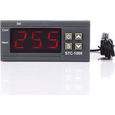 Thermostat numérique STC-1000 à double sortie relais avec sonde NTC (110 V - 220 V CA) (1/5)