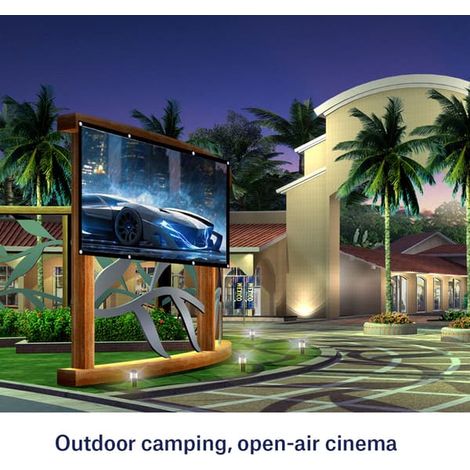 Écran de projection blanc pliable 120" 16:9 anti-rides, affichage portable sans plis, lot de 1 (1/5)