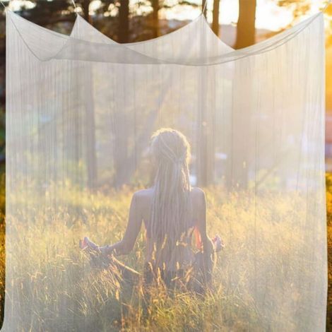 Moustiquaire - Extérieure - 220x200x200 cm - Polyester - Pour Balcon Jardin Piscine Camping - 1 Pièce (1/4)