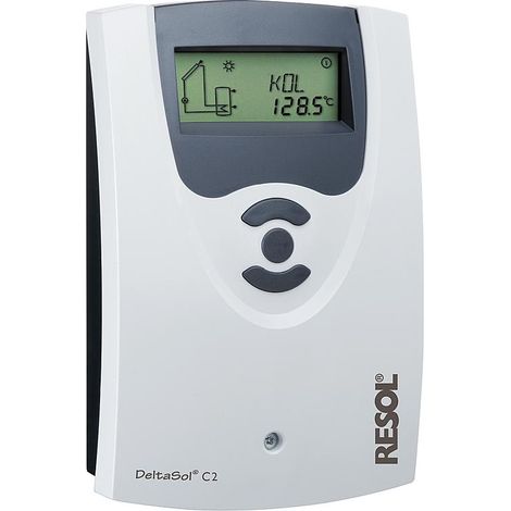 Solarsteuerung Resol DeltaSol CS/2 (inkl. 2 x PT1000 Fühler - 1 x FKP6 - 1x Speicher/Kesselfühler FR