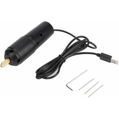 Perceuse électrique portable, kit de mini perceuse portable, perceuse micro USB compacte DC 5 V (1/5)