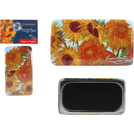 Rechteckiger Kühlschrankmagnet Carmani Vincent van Gogh Sonnenblumen DAR (1/4)