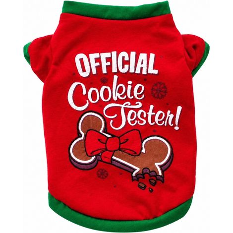 T-shirt de Noël pour chien, vêtements de fête pour animaux de compagnie, rouge os, XS SML, débardeur en jersey de polyester M - T-shirt rouge os (1/5)
