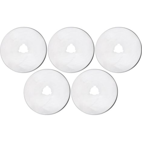 Lot de 5 lames rondes rechange pour cutter rotatif, s le tissu, cuir (1/5)