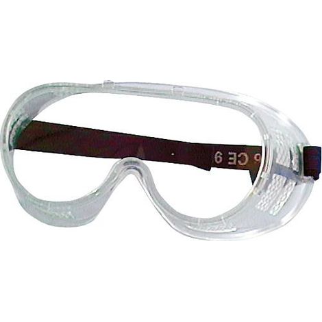 Lunettes plastique aération latérale et bande support caoutchouc
