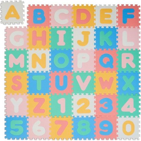 Tappetino puzzle colorato con ABC e numeri (1/5)