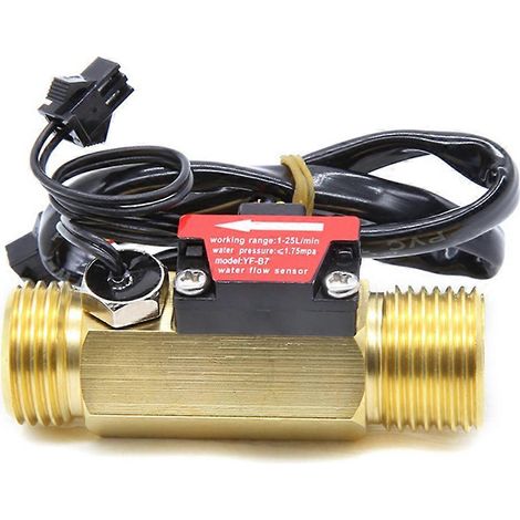 Pour capteur de débit d'eau à effet Hall basse consommation Ultisolar USC-HS21TI, compteur à turbine BSP G1/2", 1-25 L/min (1/5)