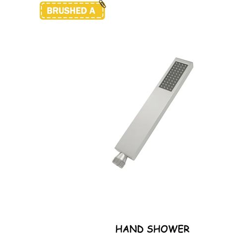 (Douche brossée A) Accessoires de salle de bain en laiton doré brossé, pommeau de douche rond ou carré haute pression à économie d'eau pour baignoire et baignoire. (1/5)