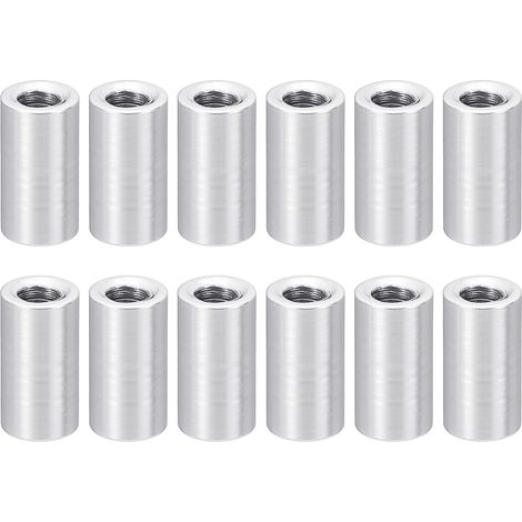 12Pcs Entretoise Filetée M3 en Aluminium 3x5x10mm Argent Métallisé (1/5)