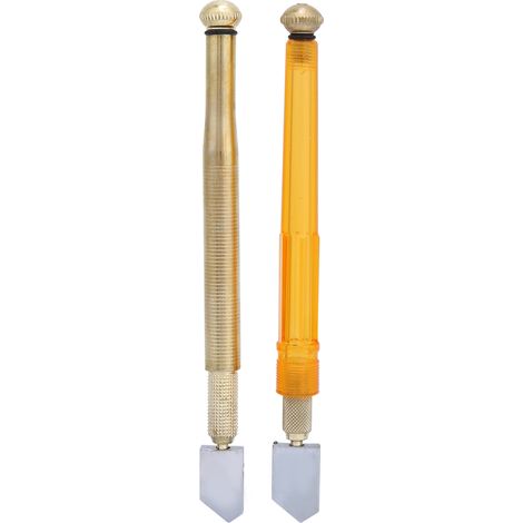Lot de 2 Cutter à Verre Universel Rouleau, Coupe-Carrelage Céramique Manuel à Pousser, Outil de Découpe Précise (1/5)