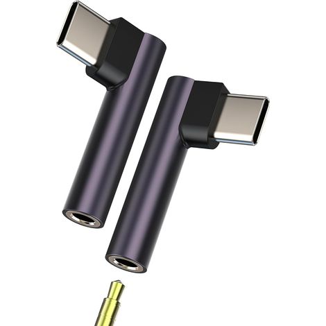 Adaptateur USB C Vers Jack 3.5mm(Lot de 2)pour IPhone 16 15 Pro Max AUX Ecouteur DAC Audio Câble Compatible Avec Samsung S24 S23 Filaire Casque Prise Pour Apple Type C Microphone Connecteur Pour IPad (1/5)