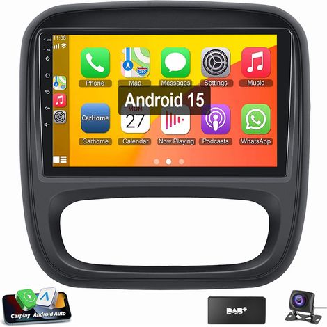 Pour Opel Vivaro B Renault Trafic CarPlay Autoradio Android 15 GPS Carplay 4+64G DAB CAM (1/5)