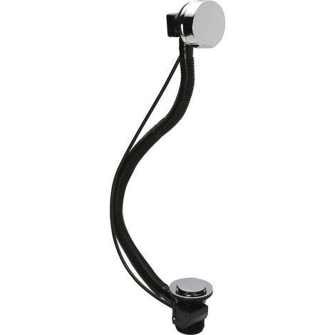 Economy Pop Up Bath Waste & Overflow for Baths up to 10mm Thick - Chrome
